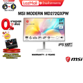 จอมอนิเตอร์ เอ็มเอสไอ MSI MODERN MD272QXPW 27 นิ้ว IPS WQHD 100Hz
