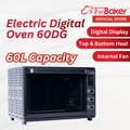 The Baker ESM-60DG Oven Elektrik 60L Hitam dengan Sistem Konveksi dan Pengaturan Digital