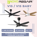Kipas Siling inovo ORIS 54" / 1370MM, 5 Blade, 6 Speed, AC Motor - Matte Black + Pine, Matte White + MH