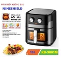 Nồi Chiên Không Dầu Nineshield KB-9001M 15L, Đen - Công Nghệ Nhật Bản
