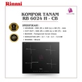 Rinnai RB-6024H-CB Kompor Induksi Tanam 4 Tungku Hitam