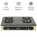 Bếp gas đôi Paloma PA-V71EG - Màu đen + vàng đồng, 690 x 384 x 136 mm