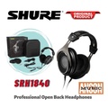 Shure SRH1840 Professional Open Back Headphones - Over-ear, Hitam, 40mm Driver, 2.1m Kabel