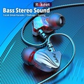 Rokeet In Earphone 9D Hifi With Mic Bass Stereo Headset Sport Gaming - Dark Grey
