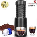 Máy pha cà phê cầm tay Staresso Basic - Dung tích 80ml, Kích thước nhỏ gọn, Màu đen/trắng