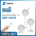 Sanex Kipas Angin Standing SSF-1221 12 Inch - 2-in-1 Stand & Desk Fan dengan Kontrol Jarak Jauh