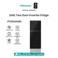 Hisense RT286N4ABN Lemari Sejuk 2 Pintu Kapasiti 240L Warna Black Metal