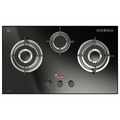 Azalea ANL73GV3B Kompor Gas Tanam 3 Tungku Stainless Steel dan Kaca Hitam