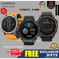 Garmin Fenix 8 AMOLED - Jam Tangan GPS Pintar 47mm Silver Whitestone