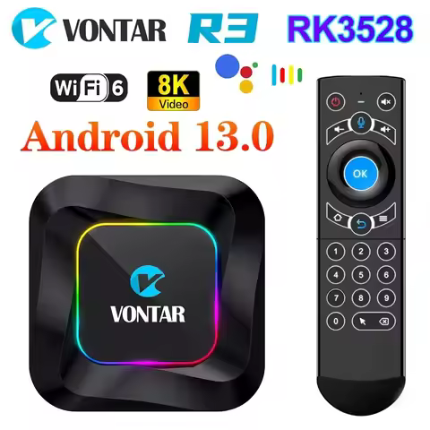 VONTAR R3 RGB TV Box 8K Rockchip RK3528 4GB RAM 64GB eMMC Wi-Fi6 Bluetooth 5.0