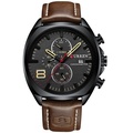 Curren 8324 Jam Tangan Lelaki Berbahan Logam dan Kulit dengan Fungsi Chronograph
