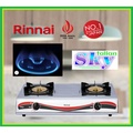 Rinnai RI-522MM MEGA BURNER GAS STOVE - 70cm x 37.8cm x 15.7cm, Stainless Steel & Brass, LPG