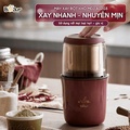 Máy xay bột khô Bear MDJ-A02G3 - Dung tích 75g, màu đỏ nâu trầm, công suất 200W