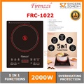 Firenzzi FRC-1022 Ceramic Cooker - Vitroceramic Cooktop Hitam Kristal dengan Stainless Steel, 294mm x 524mm x 99mm