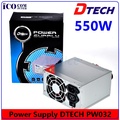 เพาเวอร์ซัพพลาย DTECH PW032A 550W ATX พร้อมการเชื่อมต่อ SATA และ Peripheral