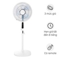 Quạt đứng Asia D16028 3 cánh, điều khiển từ xa, màu trắng, tiết kiệm điện