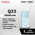 Yoobao Q22 20000mAh Power Bank - Digital Display - Fast Charging