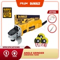 DeWalt DWE8100S Gerinda Sudut Kecil 4" - Sistem Penyejukan Pantas, Perlindungan Debu Rotor, Lapisan Gam Plastik Khas