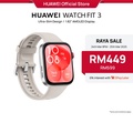 Huawei Watch Fit 3 - Smartwatch AMOLED 1.82", Bateri 400mAh, Tahan Air 5 ATM, Warna Silver, Pink, Tarnish