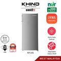 Khind RF165 Peti Sejuk Satu Pintu 157L Inox