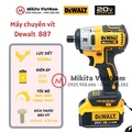 Máy vặn vít dùng pin DeWalt DCF887, 18V XR Li-Ion, không chổi than, max torque 205Nm