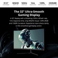 PRISM+ X315 PRO 31.5" Monitor Gaming Melengkung QHD