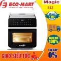 Nồi Chiên Không Dầu Kết Hợp Hấp Magic Eco S12, 12L, Đen