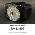Bell & Ross BR03A-HRZ-CE Chronograph Watch - Seramik 41mm Hitam dengan Getah Oren