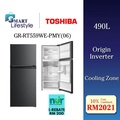 Toshiba GR-RT559WE-PMY(06) Peti Sejuk Inverter 490L Morandi Grey