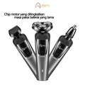 Abeni 3IN1 Alat Cukur Elektrik Portable untuk Jenggot, Kumis, dan Bulu Hidung