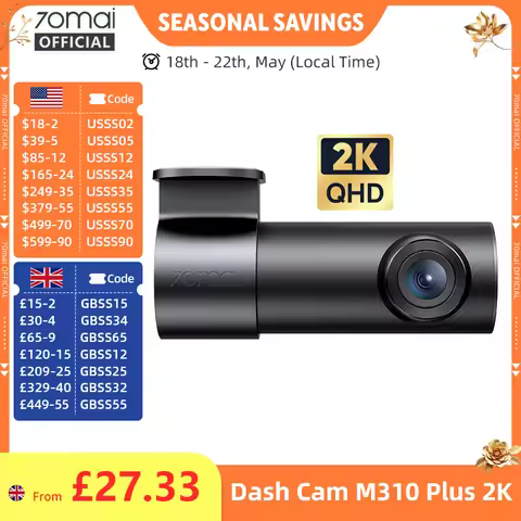 70mai M310 - Camera Hành Trình Ghi Hình 2K Siêu Nét
