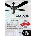 Kipas Siling Elmark EL 921 GMC 42" Hitam dengan Kawalan Jauh