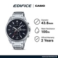 Jam Tangan Pria Casio Edifice EFV-610D-1AVUDF Chronograph Stainless Steel Hitam