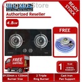 Elba EGH-F8582GX(BK) 3.7kW 2 Burner Built-in Glass Hob (Hitam)