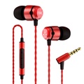 SoundMAGIC E50C In-Ear Wired Headphones - Black/Red, Gunmetal