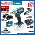 Makita DTW190 18V Cordless Impact Wrench 12.7MM (1/2\") - Kuat dan Ringkas untuk Pekerjaan Berat