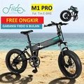 Fiido M1 PRO Sepeda Listrik Lipat - Aluminium, 360Wh, Hitam/Abu-abu/Putih, 80km Jarak Tempuh