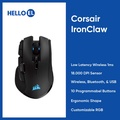 Corsair IRONCLAW RGB WIRELESS Mouse Gaming Wireless Optik Hitam