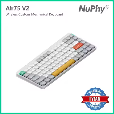 NuPhy Air75 V2 คีย์บอร์ดเชิงกลไร้สาย 3 โหมด ขนาด 75% สีไอออนิกขาว, เกรย์, แบล็ค