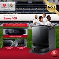 Roborock Saros 10R - Robot Vacuum and Mop, Hitam, Suction Power 22000 Pa, Dual Rubber Brushes, Dual Rotating Liftable Mops