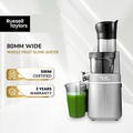 Russell Taylors SJ2 Masticating Cold Press Slow Juicer - Kapasiti 0.8L, Warna Abu-Abu