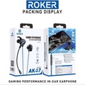 Roker M4 RK-G910 Earphone Gaming dengan Bass Ekstrem 10mm Copper Ring Horn