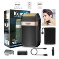 Máy Cạo Râu Kemei 2024 - Cạo Khô, Pin Sạc 1000mAh, Chống Nước IPX4, Đen