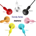 REMAX RM-301 Candy Colorful Dynamic Driver In-Ear HIFI Earphone - 7 Pilihan Warna, Kabel 1.2m dengan Mikrofon