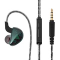 QKZ AK9 Earphone In-Ear Heavy Bass Dengan Mikrofon - Hitam, Hijau, Dazzling Red