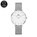 Daniel Wellington Classic Petite 28mm Jam Tangan Wanita Minimalis Stainless Steel Putih