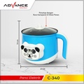 Panci Listrik Serbaguna Advance C-340 2.5L Biru/Pink dengan Timer dan Fungsi Hangat