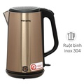 Điện Quang ĐQ EKT08 1818 - Ấm đun nước siêu tốc 1.8L, Inox 304, Đỏ & Ánh kim