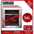 Elba EBO-K5677 Ketuhar Terbenam 56L Stainless Steel dengan Kawalan Mekanikal dan Pintu Kaca Tiga Lapisan