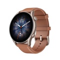 Amazfit GTR 3 Pro 智慧手錶 1.45吋AMOLED 鋁合金錶殼 5ATM防水 棕色皮革/無限黑